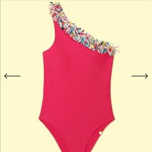 The confetti sidestroke one piece swimsuit